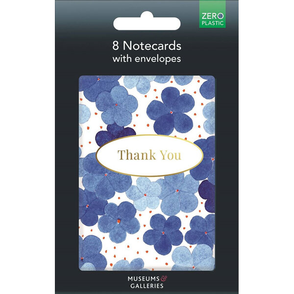 Museums & Galleries - Blue Hydrangea Thank You Notecards 8 Pack