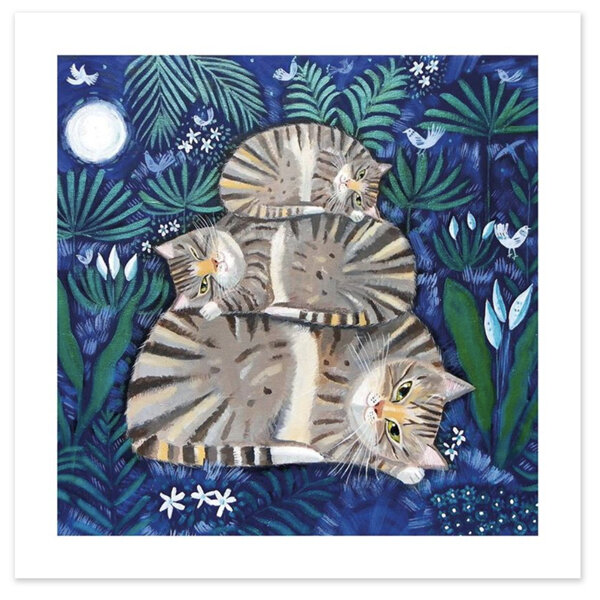 Museums & Galleries Card Moonlight Cat Nap