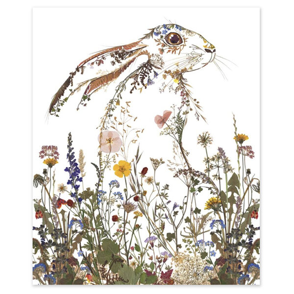 Museums & Galleries Card Wild Press Wildflower Hare