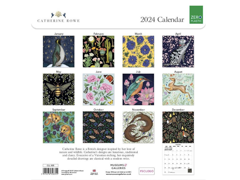 Museums & Galleries - Catherine Rowe 2024 Wall Calendar