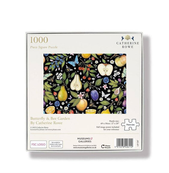 Museums & Galleries - Catherine Rowe Butterfly & Bee Garden 1000 Piece Puzzle