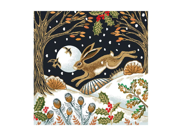 Museums & Galleries Christmas Cards 8 Pack - Woodland Hare
