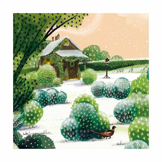 Museum's & Galleries Cosy Cabin 8 Pack Cards cozy christmas