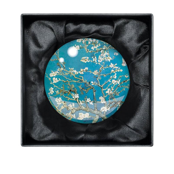 Museums & Galleries - Crystal Glass Dome Paperweight Van Gogh Almond Branches