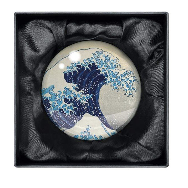 Museums & Galleries Crystal Paperweight Hokusai Wave