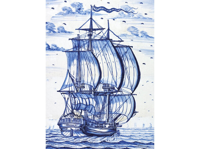 Museums & Galleries Dutch Three Mast Ship Card nautical farewell