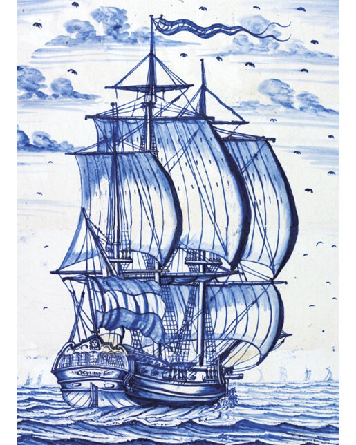 Museums & Galleries Dutch Three Mast Ship Card nautical farewell
