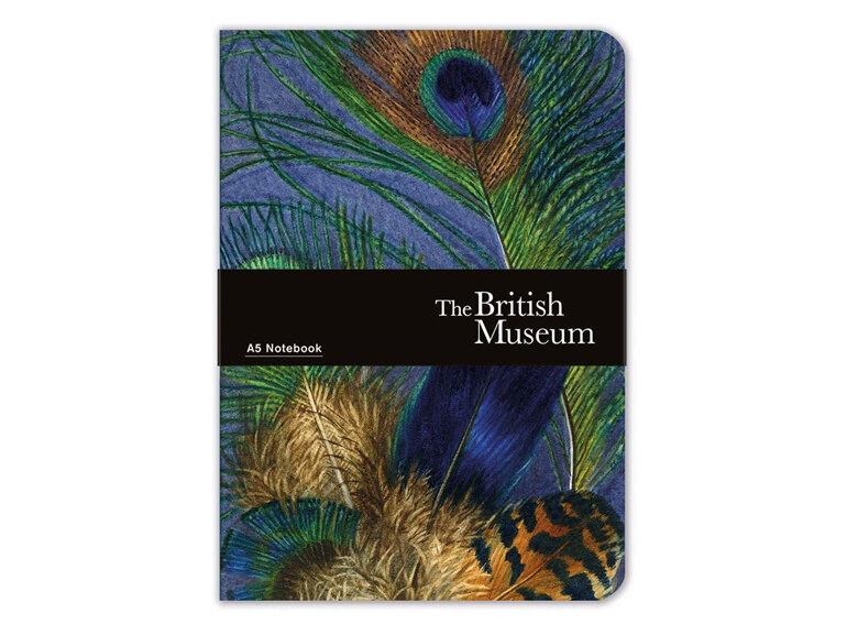 Museums & Galleries Feathers of a Peacock A5 Luxury Notebook