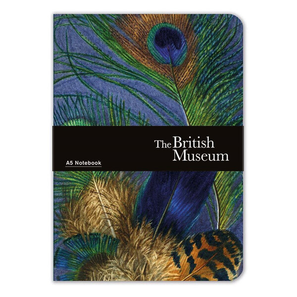 Museums & Galleries Feathers of a Peacock A5 Luxury Notebook