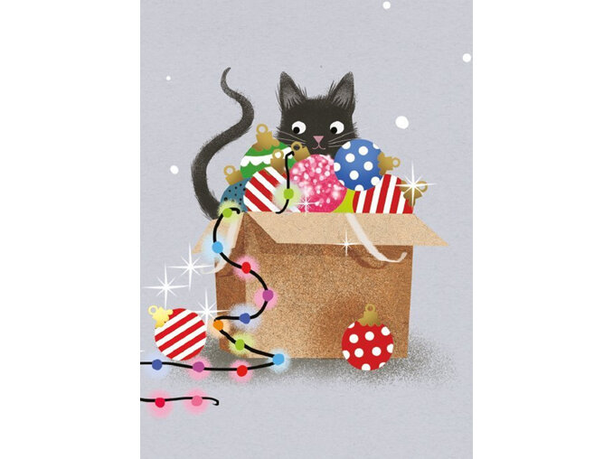 Museums & Galleries Festive Feline Christmas Card 8 Pack
