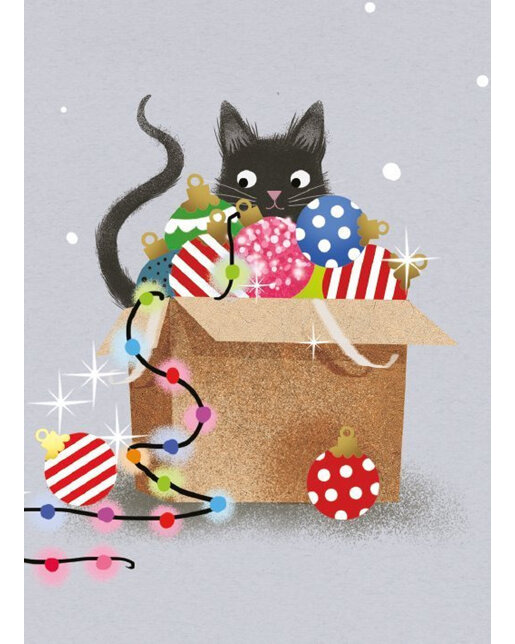 Museums & Galleries Festive Feline Christmas Card 8 Pack