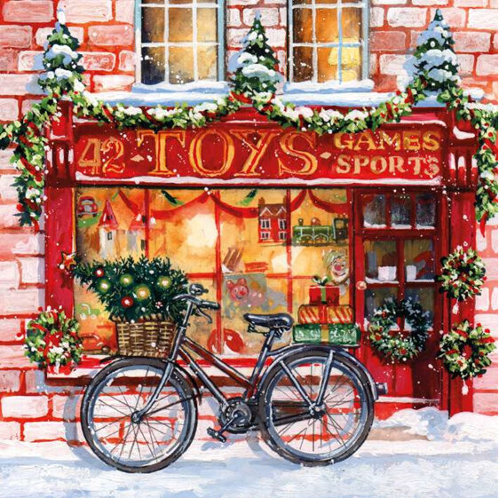 Museums & Galleries Festive Toy Shop Christmas Card 8 Pack