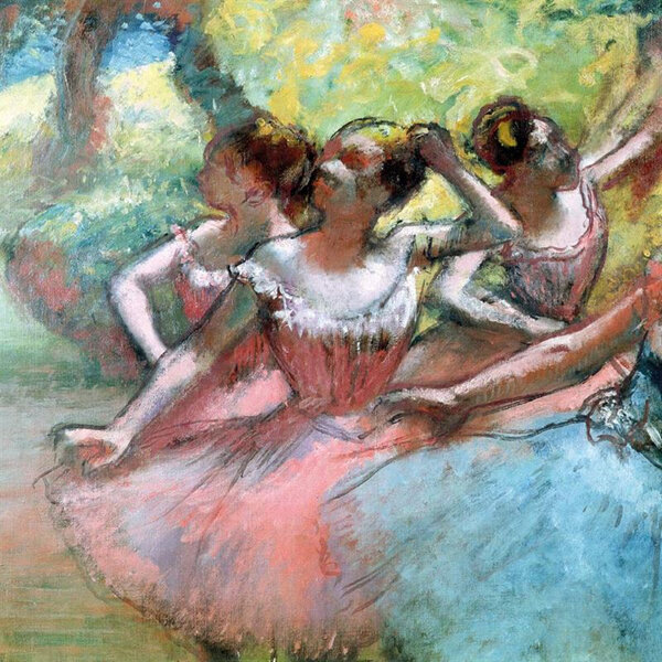 Museums & Galleries - Four Ballerinas On The Stage Degas Card