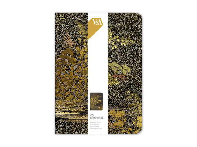 Museums & Galleries - Golden leaves Nakayama Komin A5 Luxury Notebook