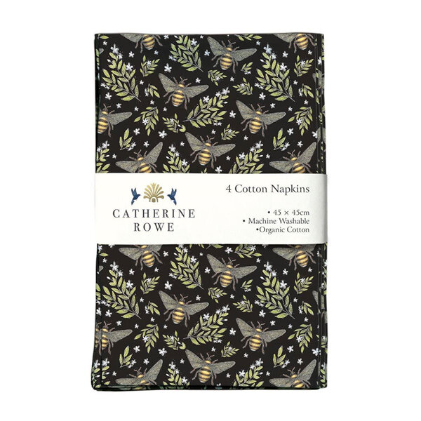 Museums & Galleries - Honey Bee by Catherine Rowe Cotton Napkins 4 Pack