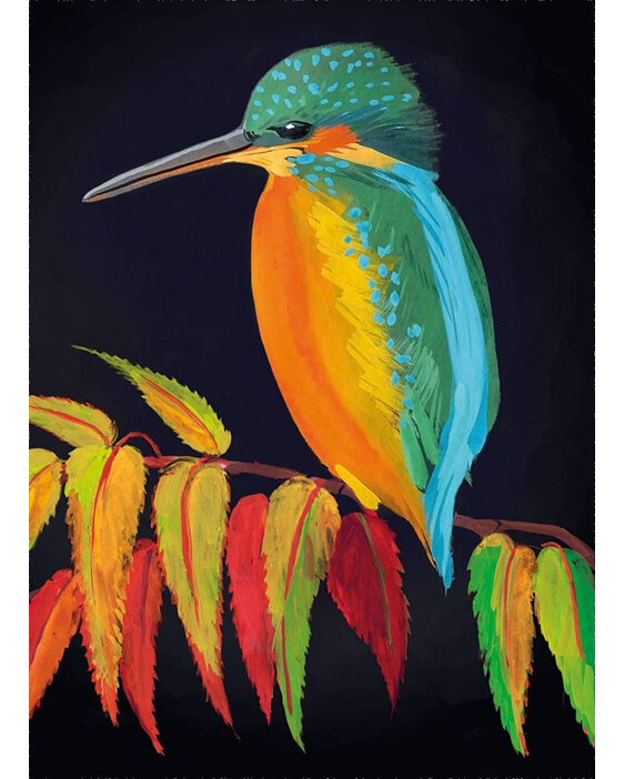 Museums & Galleries Kingfisher Card by Sarah Campbell Designs