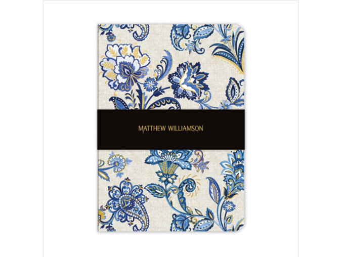 Museums & Galleries - Matthew Williamson Paisley Blue A5 Luxury Notebook