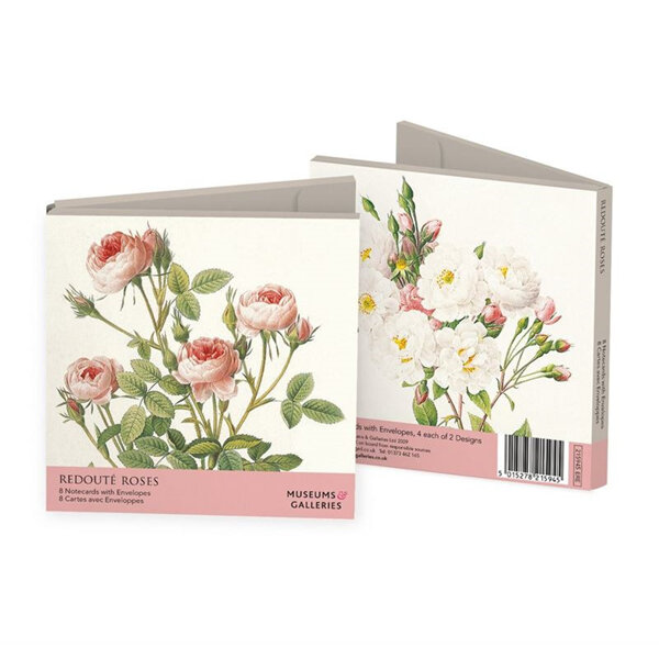 Museums & Galleries Roses by Redoute 8 Notecards 2 Designs