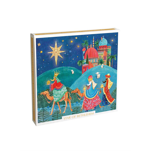 Museum's & Galleries Star of Bethleham Christmas Card 12 Pack (6x2 Designs)