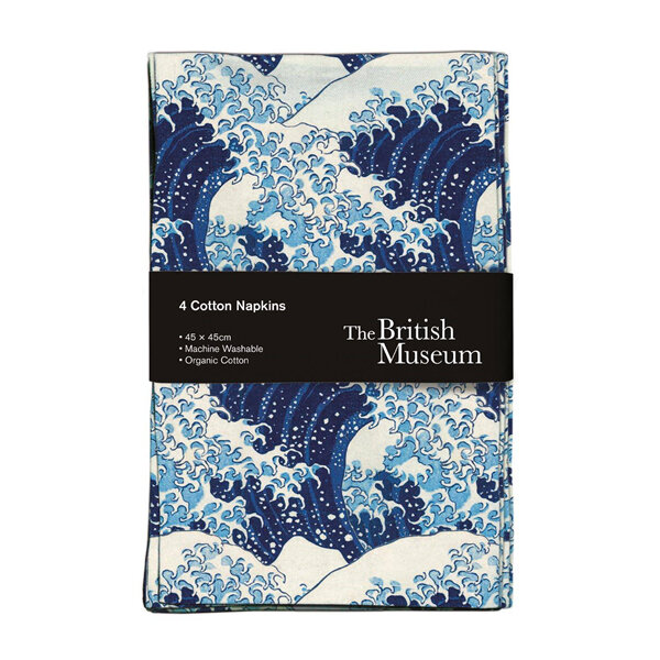 Museums & Galleries - The Great Wave by Hokusai Cotton Napkins 4 Pack