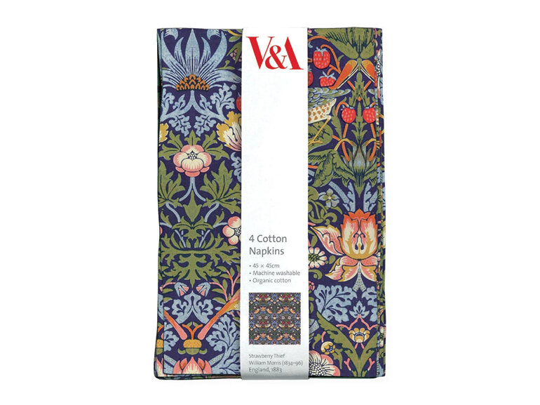 Museums & Galleries - V&A Strawberry Thief Cotton Napkins 4 Pack