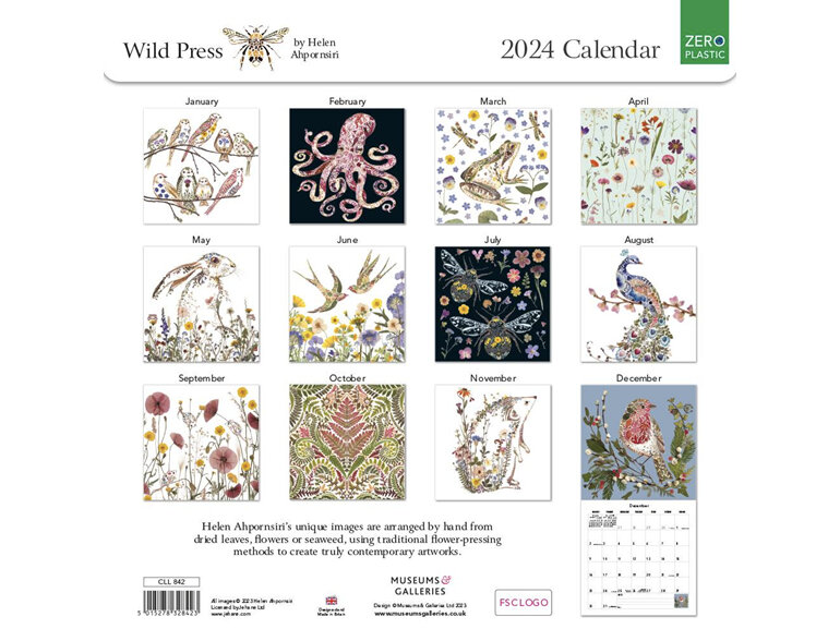 Museums & Galleries - Wild Press 2024 Wall Calendar