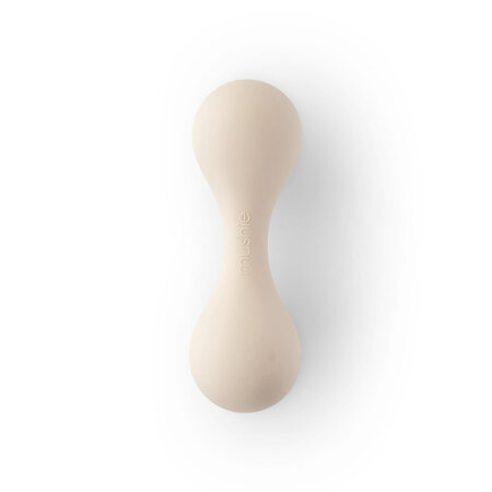 MUSHIE SILICONE RATTLE TOY - SAND