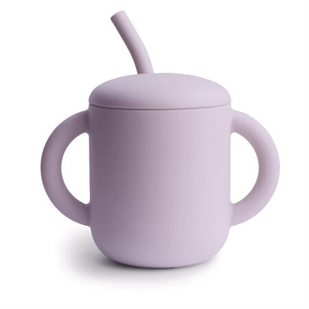 MUSHIE TRAINING CUP + STRAW - LILAC