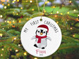 My First Christmas Penguin Personalised Ornament