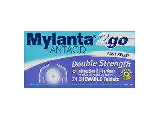 Mylanta 2Go Double Strength Chewable Tablets 24