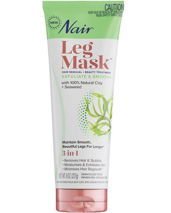 NAIR LEG MASK 3-IN-1 HAIR REMOVAL AND BEAUTY TREATMENT 227G