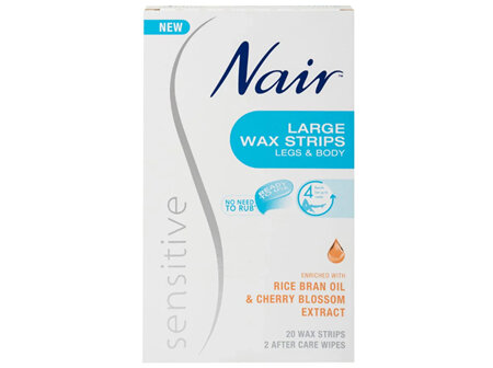 NAIR Sensitive Wax Strips Lrg 20pk