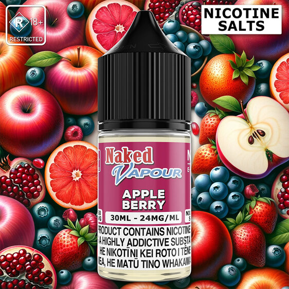 Naked Vapour e-Liquid - Apple Berry Salts