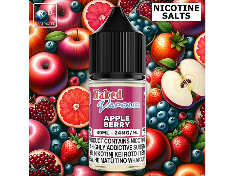 Naked Vapour e-Liquid - Apple Berry Salts