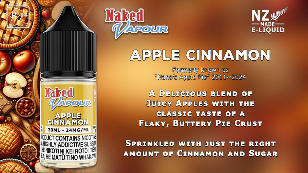 Naked Vapour e-Liquid - Apple Cinnamon e-Liquid Flavour Description