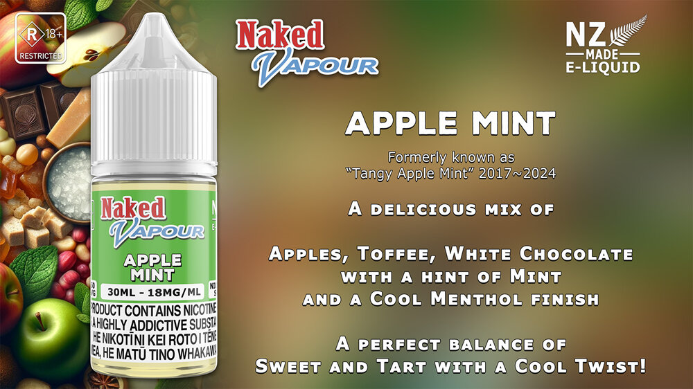 Naked Vapour e-Liquid - Apple Mint e-Liquid Flavour Description