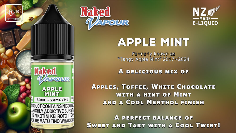 Naked Vapour e-Liquid - Apple Mint e-Liquid Flavour Description