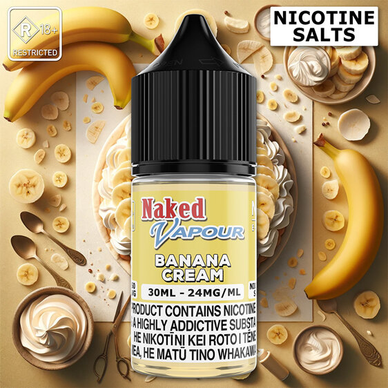 Naked Vapour e-Liquid - Banana Cream Salts