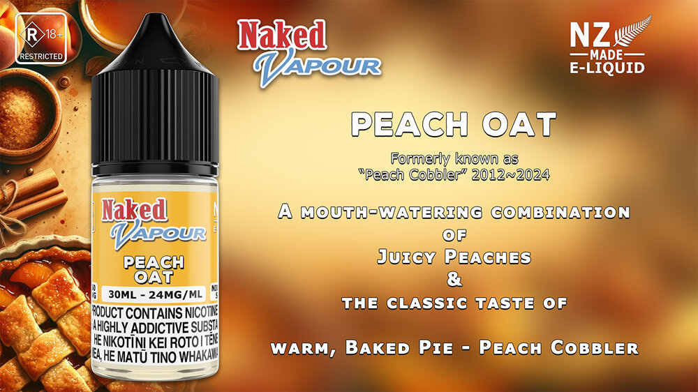 Naked Vapour e-Liquid - Peach Oat e-Liquid Flavour Description