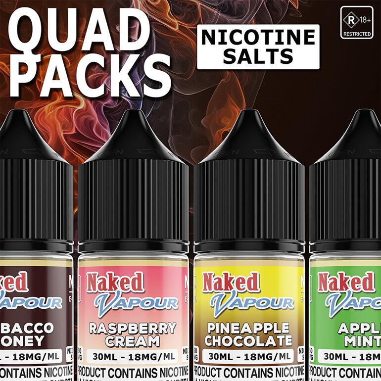 Naked Vapour e-Liquid - Quad Pack SALTS