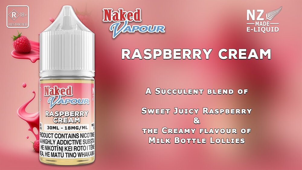 Naked Vapour e-Liquid - Raspberry Cream e-Liquid Flavour Description