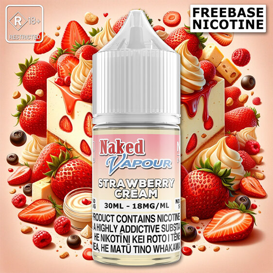 Naked Vapour e-Liquid - Strawberry Cream