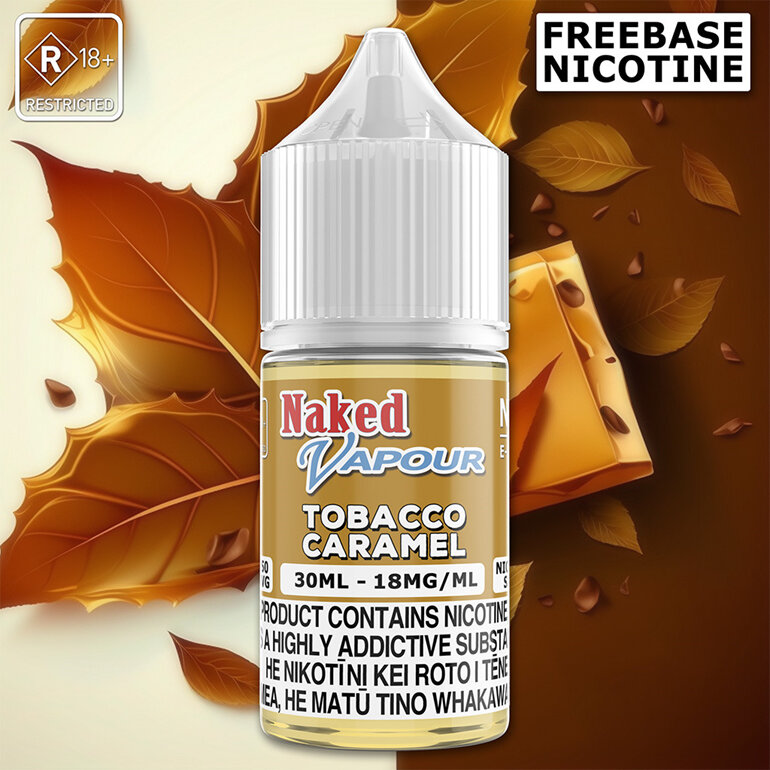 Naked Vapour e-Liquid - Tobacco Caramel Freebase