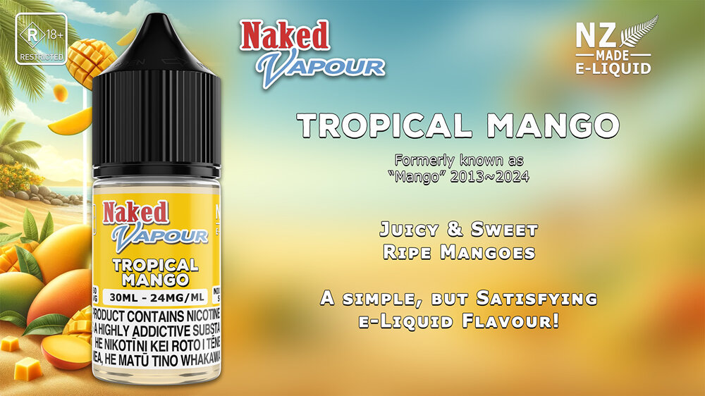 Naked Vapour e-Liquid - Tropical Mango e-Liquid Flavour Description