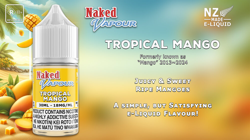 Naked Vapour e-Liquid - Tropical Mango e-Liquid Flavour Description