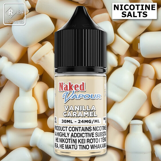 Naked Vapour e-Liquid - Vanilla Caramel Salts