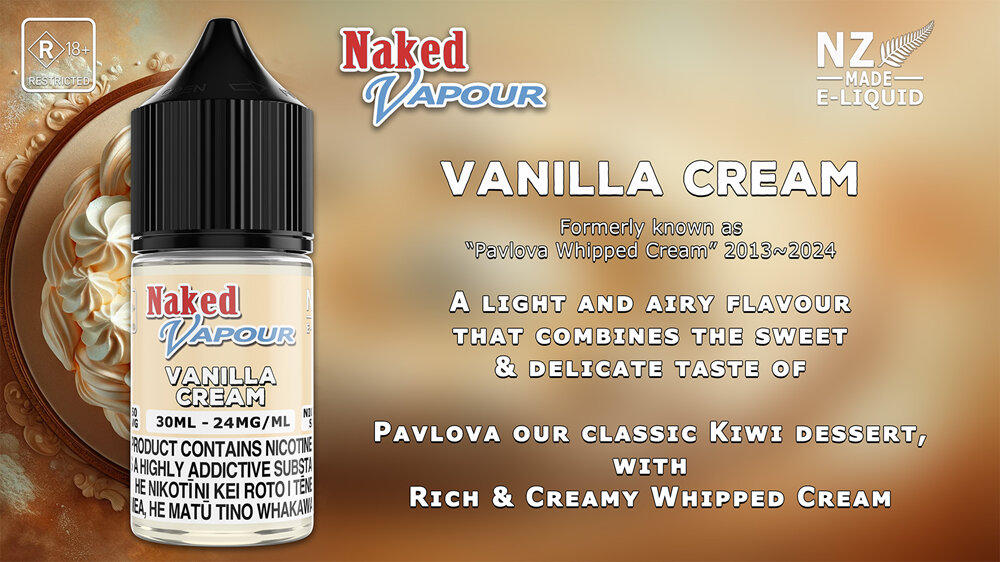 Naked Vapour e-Liquid - Vanilla Cream