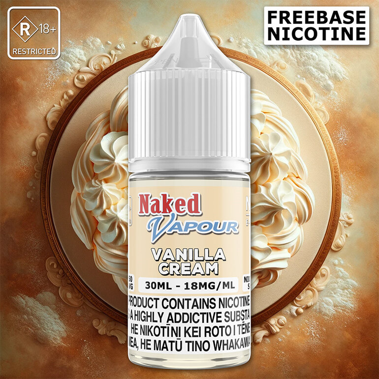 Naked Vapour e-Liquid - Vanilla Cream Freebase