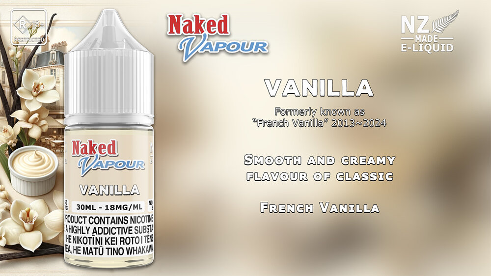Naked Vapour e-Liquid - Vanilla e-Liquid Flavour Description
