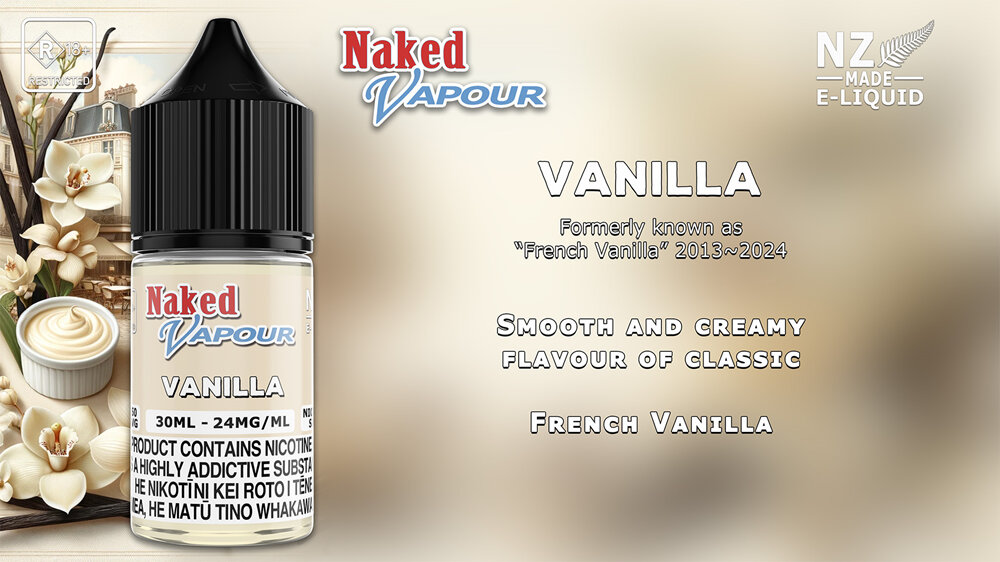 Naked Vapour e-Liquid - Vanilla e-Liquid Flavour Description